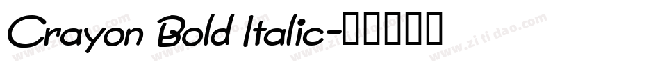 Crayon Bold Italic字体转换